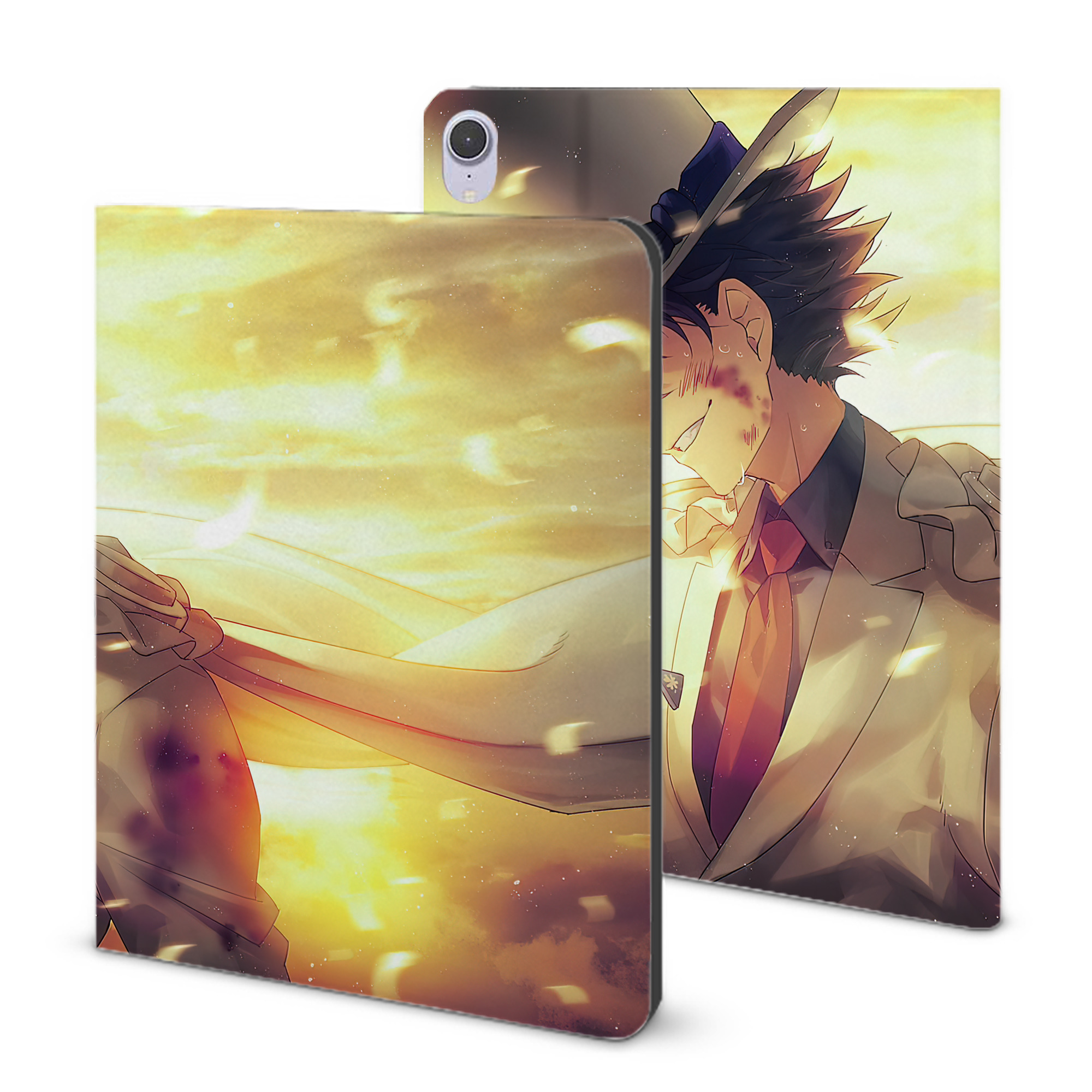 （画像用） 名探偵コナン Detective Conan IPad ケース ブック型 PUレザー TPU 耐衝撃 軽量 薄型 ペン収納なし 全面保護 IPad 各モデル対応